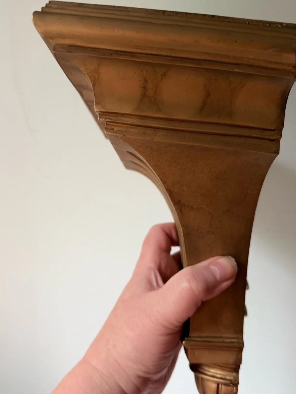 Decorative Wall Corbels Shelf Pair in gold